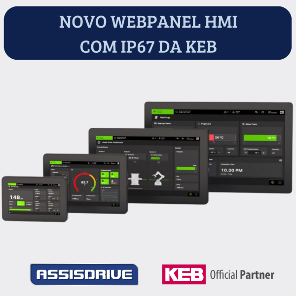 NOVO WEBPANEL HMI COM IP67 DA KEB